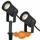 Spot Extérieur à Piquer ou Fixer LED 3W IP65 Anthracite WOLTZ