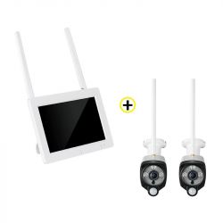 Système de Vidéosurveillance Wifi Ecran 7" 4 canaux + 2 caméras IP DIOD