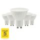 Lot de 5 ampoules LED GU10 5W blanc chaud