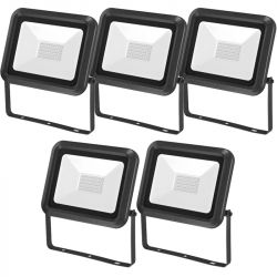 Lot de 5 Projecteurs LED Extérieur Extra Plat 100W CREALYS