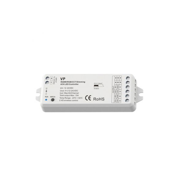 Contrôleur RF 4 canaux pour ruban LED 12-24V DC