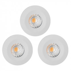 Lot de 3 Spots Encastrable Salle De Bain IP65 LED COB 10W  Blanc