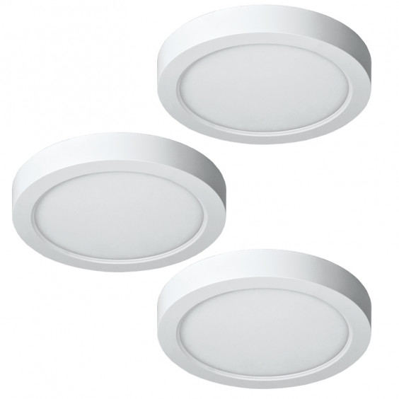 Lot de 3 Downlight LED Saillie 18W 4000K Ø229mm WOLTZ