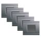 Lot de 5 Interrupteurs Va-et-vient Gris Anthracite Complets NORVIKA