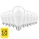 Lot de 10 Ampoules LED E27 9W blanc chaud