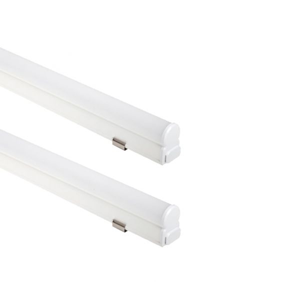 Lot de 2 réglettes LED 60cm 10W 4000K IP20 Interconnectables CREALYS